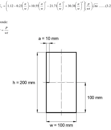 Fig. 3.2. Dimensionamiento del espécimen. 