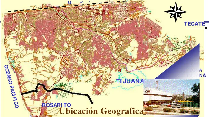Figura 2.1.   Ubicación Geográfica de zona Tijuana 