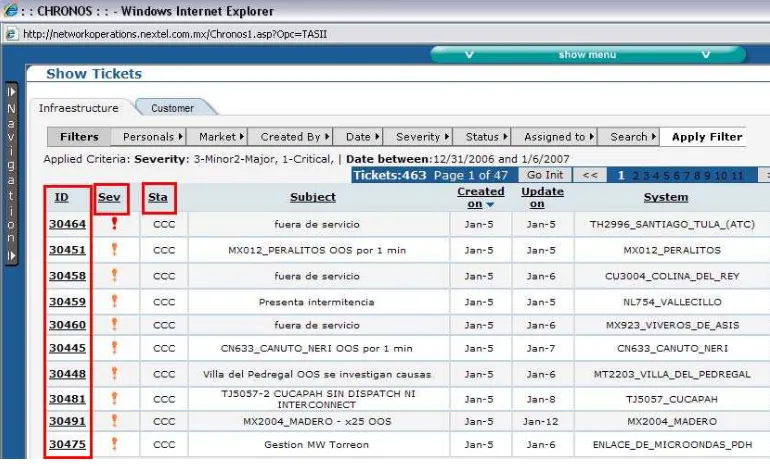 Figura 4. Herramienta para documentar y administrar casos. 