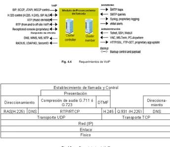 Fig. 4.5 Requerimientos de VoIP 
