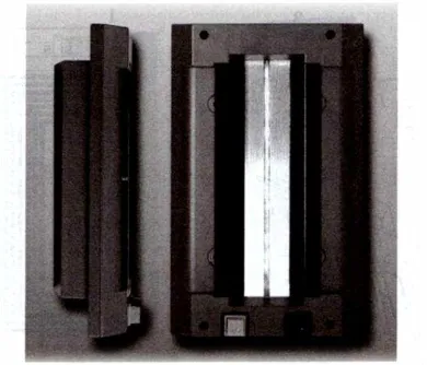 Figura 1.26.(a) cristal piezoeléctrico push-pull acoplado a una pequeña bobina (b) altavoz de 