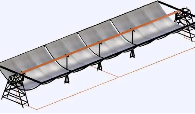 Figura 2.15 Montaje de los tubos del recibidor. Construcción de la estructura de soporte