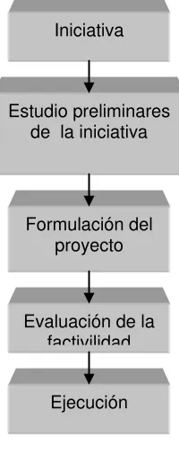 Figura 2.3 Etapas para desarrollar un proyecto de inversión 