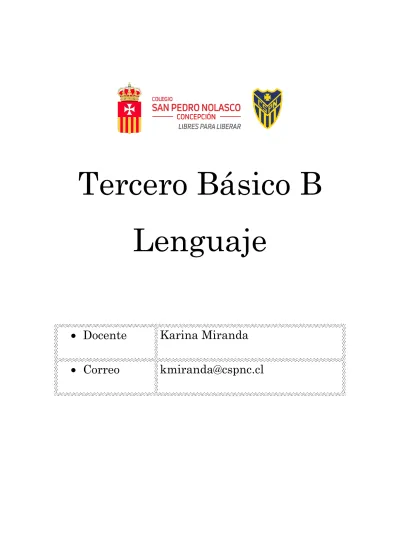 Tercero Básico B Lenguaje