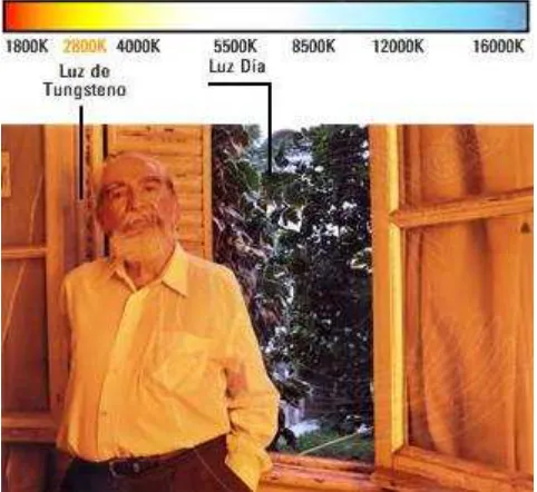 Fig. 2.6 Ejemplo de las temperaturas del color 