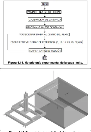Figura 4.15. Trayectoria de medición de la capa límite. 