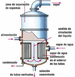 Figura 5 Evaporador de tubos cortos verticales (S.T.V.) 