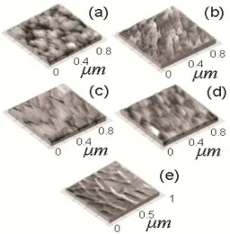 Figura 5.1. AFM de muestras de SiO2.  