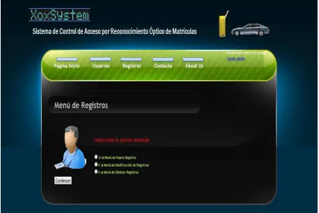 Figura 4-19 Menú de Registros 
