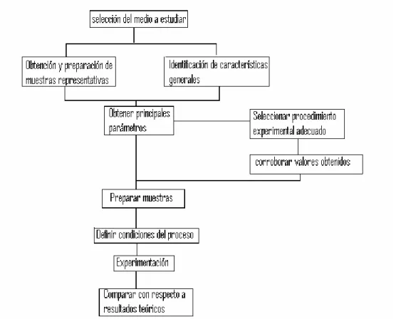 Figura 4.1 Representación de metodología para investigar el proceso de secado. 