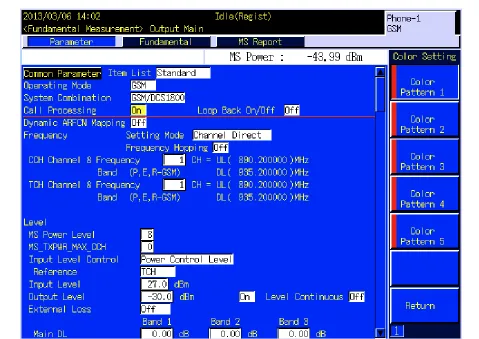 Figura 5. 2 Pantalla �Parameter� de GSM Para Pruebas de GPRS. 