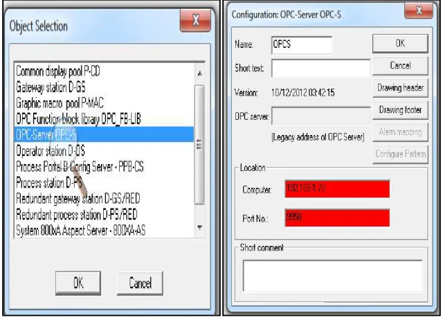 Figura 3.29 Configurando el servidor OPC. 