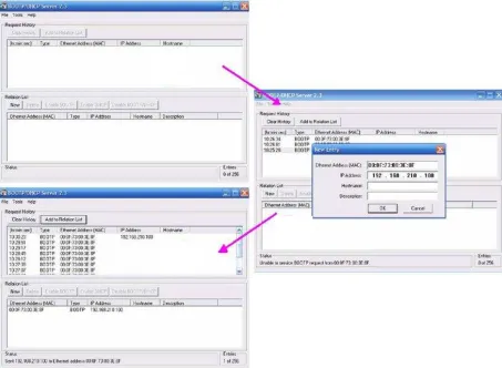 Figura 3.1 Configuración del BOOTP/DHCP 
