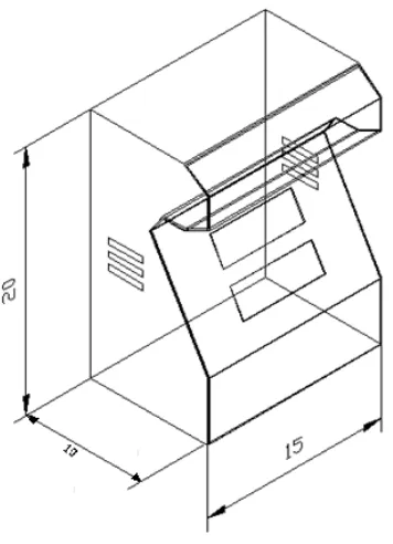 Figura 3.24 Carcasa o gabinete propuesto para el dispositivo táctil 