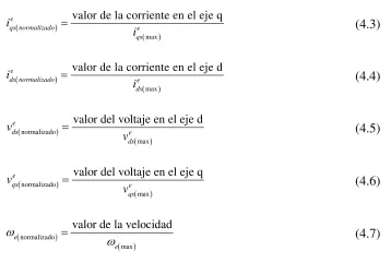 Tabla 4.3 Vector de salidas. 