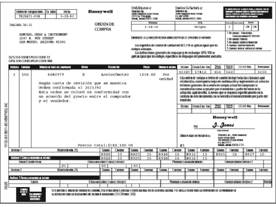 Figura 3. Modelo de orden de compra