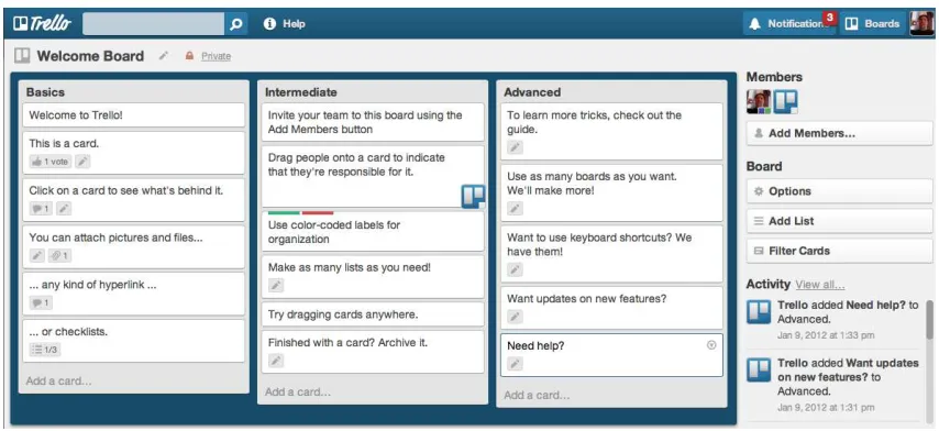 Figure 7 Ejemplo de tablero en trello 