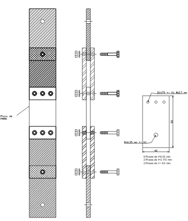 Figura A-2  Ensamble del dispositivo para pruebas de fractura con carga tensional 