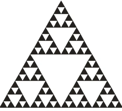 Figura 2.3. Fractal de Sierpinski después de cuatro iteraciones. 