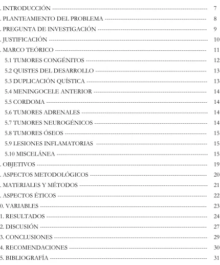 TABLA DE CONTENIDO  