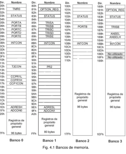 Fig. 4.1 Bancos de memoria. 