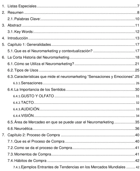 Tabla de contenido 