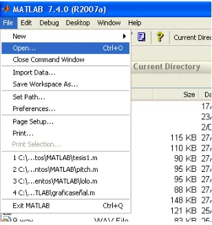Figura 2.6. Ventana abierta de MATLAB. 