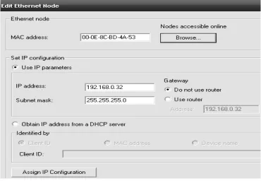 Fig.3.4  Ventana de “Edit. Ethernet” visualización del dispositivos 