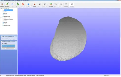 Fig. III.6 Nube de puntos original importada al ZScan 3D de 64 Bits®. 