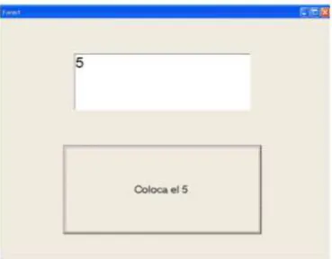 Figura 2.5 Proyecto de visual basic® manejando un control.  
