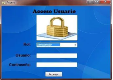 Fig. 4.2. Pantalla de Acceso al Usuario 