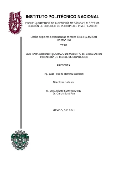 Diseño de planes de frecuencias en redes IEEE 802.16-2004 (WiMAX fijo)