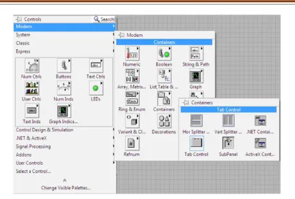 Figura No. 4.20 Proceso para introducir un Tab Control 