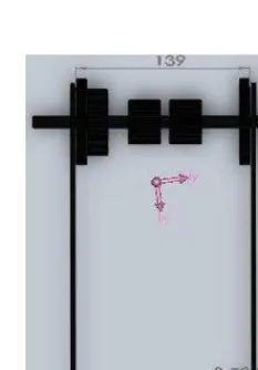 Fig. 3.4.- Localización del centro de masas del eslabón 2. 