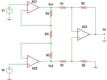 Figura 2.1-Amplificador de Instrumentación 