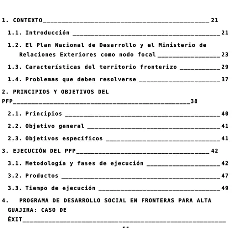TABLA DE CONTENIDO 