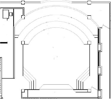 Figura  5. Plano arquitectónico del edificio donde se encuentra el estudio de grabación y la sala de grabación