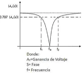 Figura 3.15 Función de transferencia o ganancia |Av(s)|.