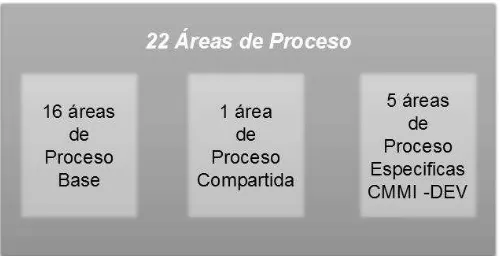 Figura 2.3.1. División de las Áreas de proceso de CMMI – DEV