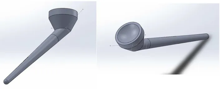 Figura III.3.- Modelos de prótesis en SolidWorks