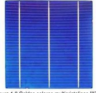 Figura 1.2 Celdas solares monocristalinas [37].  