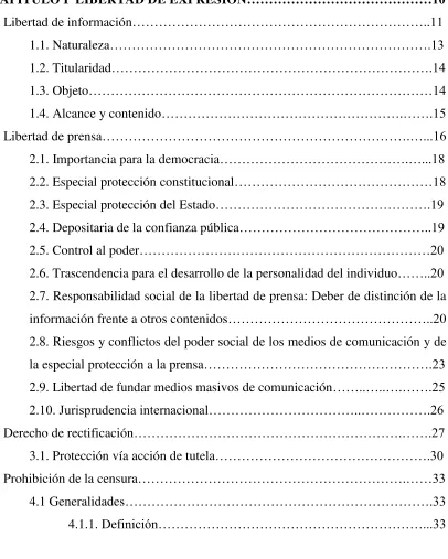 TABLA DE CONTENIDO 