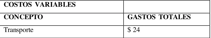 Tabla 21 Gastos preoperativos 