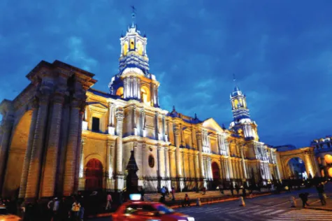 Figure 1. The main cathedral of Arequipa, the host city of LAMC 2018. (Source: José  Luis Bustamante Alvarez; used with permission.)