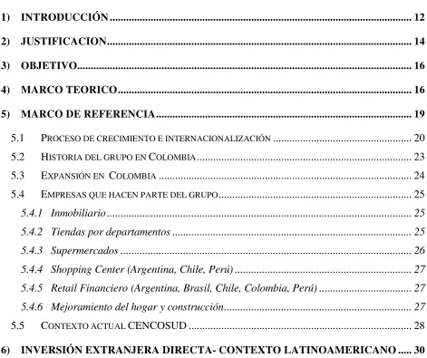 TABLA DE CONTENIDO 