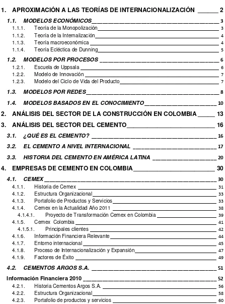 TABLA DE CONTENIDO 