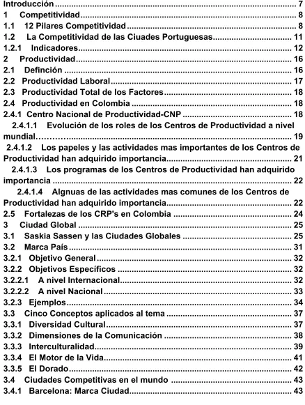 Tabla de Contenido 