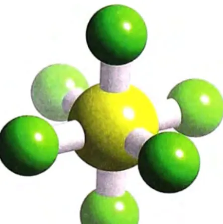 Fig. 2.5 - Molécula de Gas SF 6 
