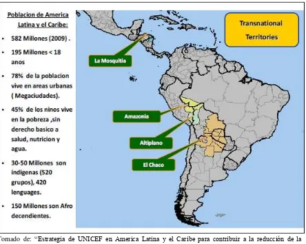 Figura 1 Áreas de mayor riesgo de morbilidad materna en Latinoamérica 