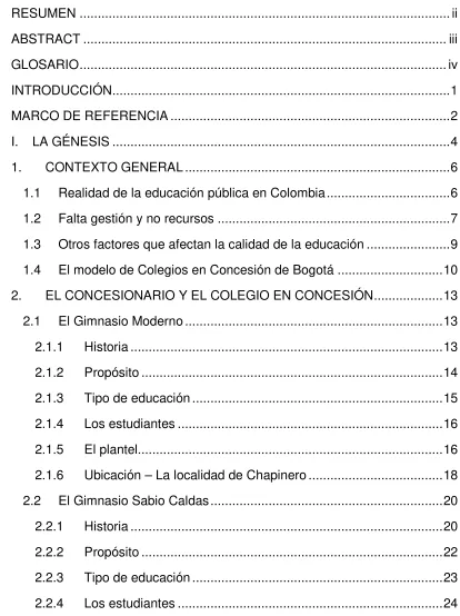 Tabla de contenido 